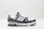 真标全新Lv路易威登Louis Vuitton Trainer Sneaker Low休闲运动文化百搭板鞋 尺码:36-45 Id:Jzd553-Kjh