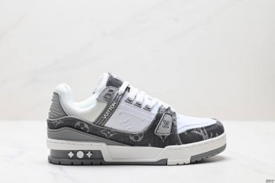 真标全新Lv路易威登Louis Vuitton Trainer Sneaker Low休闲运动文化百搭板鞋 尺码:36-45 Id:Jzd553-Kjh