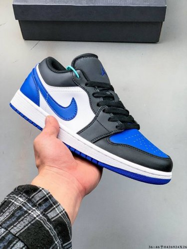 公司级头层！耐克Nike Air Jordan 1 Low Aj1 乔1 低帮潮流运动休闲板鞋。Aj1 低帮拼接 完美版型真头层牛皮# 内置缓震气垫 原鞋开模
