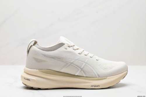 公司级Asics亚瑟士 Gel-Kayano 31 Platinum低帮专业有氧超轻便运动跑步鞋 全新原装数据开发 符合人体工程学 一体式双层编制鞋面 高弹性面
