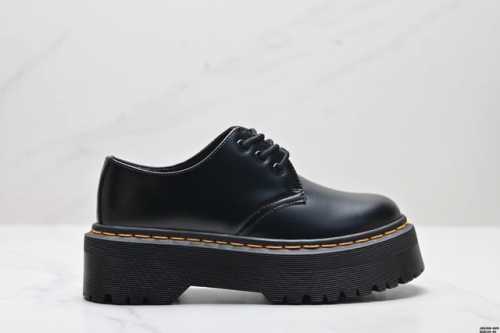 公司级dr.Martens马汀博士 Martens 1460 Smooth Leather Platform系列松糕低帮英伦骑士朋克复古机车厚底粗跟 马丁靴 采