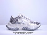 公司级高奢品牌 古驰 Gucci Embossed Platform With Chunky Sneaker 厚底系列低帮松糕百搭皮革休闲运动小白板鞋“皮革燕麦