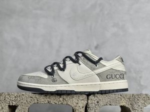 nk Sb Dunk Low 古驰联名-绑带烟灰 周年高端定制 低帮休闲板鞋 Sj2068-263 #定制鞋盒 大厂纯原品质出货 超高清洁度 皮料切割干净无任何