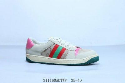 140 gucci/古驰 Distressed Screener Sneaker 经典原型复古百搭做旧小脏鞋/复古学院风 怀旧版 原版做旧 货号 546163-