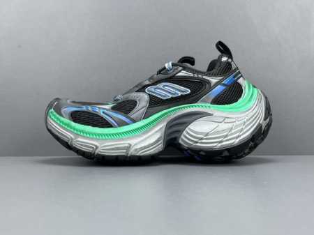 工厂优势，最高品质，夏季主推款！ 新plus版：巴黎老爹鞋 Balenciaga 巴黎世家 10Xl 网布 圆头系带 低帮户外概念鞋，货号：784342 W2M - 点击图像关闭