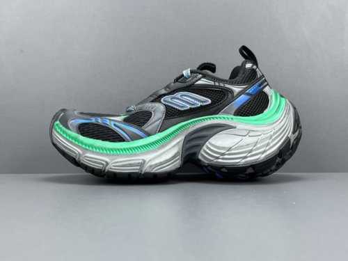 工厂优势，最高品质，夏季主推款！ 新plus版：巴黎老爹鞋 Balenciaga 巴黎世家 10Xl 网布 圆头系带 低帮户外概念鞋，货号：784342 W2M