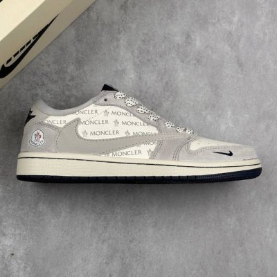 本地 核心私 Travis Scott X Fragment Design X Air Jordan 1 Low Og Sp Aj1 乔1 蒙口联名 白灰英文