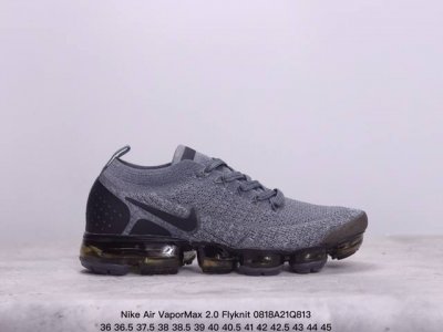 真标耐克nike Air Vapormax 2.0 Flyknit 全掌大气垫透气跑步鞋 货号:942842-009 尺码:36 36.5 37.5 38 38