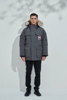渠道优势，支持代发！ 外贸保真版：大鹅08款 石墨灰 Canada Goose 远征连帽羽绒服 男款 Size：Xs S M L Xl Xxl 客供定制arct