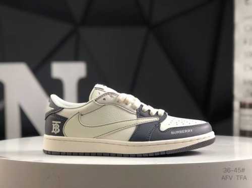 耐克 Travis Scott X Fragment Design X Air Jordan Aj1 Low Og Sp 三方联名闪电倒钩 低帮 货号：Qy09