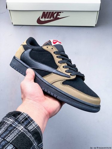 公司级头层！耐克Nike Air Jordan 1 Low Aj1乔1 倒勾低帮潮流缓运动休闲板鞋。Aj1 低帮拼接 完美版型真头层牛皮# 内置缓震气垫 原鞋开