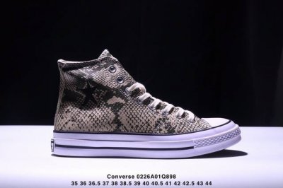 公司级Stussy X Converse All Star Chuck 70 匡威 蛇纹时尚百搭 防滑耐磨 高帮 帆布鞋 货号:A11674C 尺码:35.5