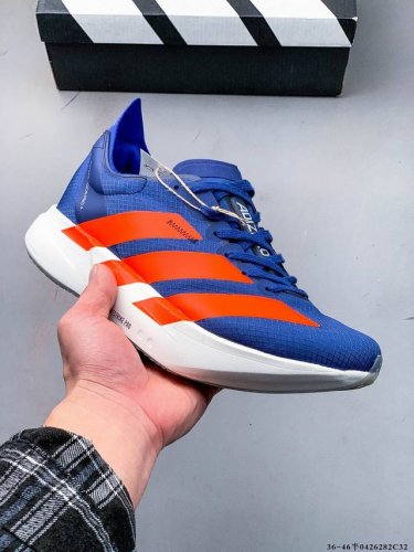 公司级！Adidas Adizero Adios pro 4马拉松飞线贾卡轻质透气休闲运动跑步鞋 采用双层透气网纱 Flywire动态飞线绑缚鞋面材质 内置Zo