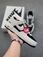 海外限量发售 公司级 Nike Air Force 1 07 Low “灰黑”全麂皮supreme联名秋冬 空军一号低帮休闲板鞋 3M反光 定制皮料 原盒原包装