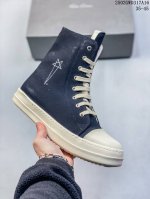 340 Rick Owens Drkshdw X Rick Owens/Ro 高帮系带高帮 时尚板鞋男款黑色 尺码：35-45 编码：02Gwd317A16