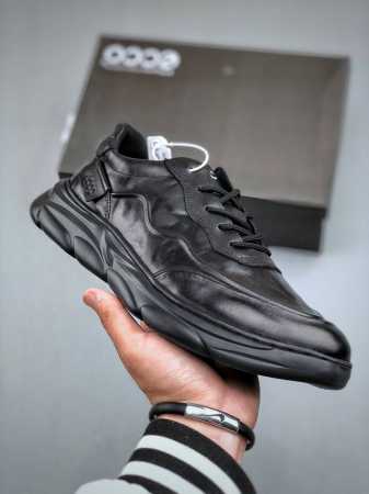 Ecco爱步潮流男鞋2025春秋款街头 男款百搭 街头系列新品 工艺牛皮鞋面 挺阔有型纹理清晰 ，方便快捷 个性后鞋尾 凸显潮流新元素Pu橡胶大底 柔韧耐穿防滑 - 点击图像关闭