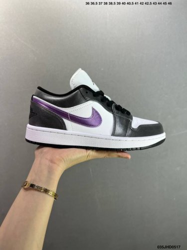 公司级Jordan Aj1 Low 低帮 紫黑 Hj5910-105 全新流水线出品 Dt版本唯一平替选择 市场第二梯队最强版 全部原鞋开发 原楦原纸板开发 全