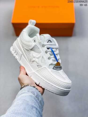 180 原版开发 全新爆款 Sneaker Lo 公司级路易威登板鞋面包鞋 新款 Lv Tyler X Louis Vuitton Trainer 圆头系带 魔
