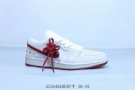 340 Nike Air Jordan 1 Low Gs"White/Black/Pink"Aj1乔丹一代低帮经典复古文化休闲运动篮球鞋 货号 Xz6188-0