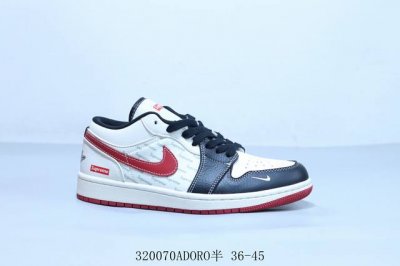 260 Nike Air Jordan 1 Low Gs"White/Black/Pink"Aj1乔丹一代低帮经典复古文化休闲运动篮球鞋 联名款 320070A