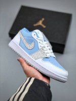 280支持放店 Air Jordan 1 Low ”True Blue“ Aj1 乔1爆裂白蓝配色 低帮篮球鞋 货号：Ib7692-400 市场唯一独家头层皮打