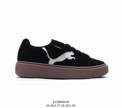 彪马 Puma Suede Platform Gold 蕾哈娜 厚底 松糕休闲百搭板鞋 复古潮女鞋时尚运动鞋 货号: 397233 Size: 35.5-40含