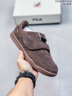 Fila斐乐 Slant Shot舒适时尚防滑耐磨低帮网球鞋男女同款褐色 尺码：35-40半 编码：10Jxd317A15