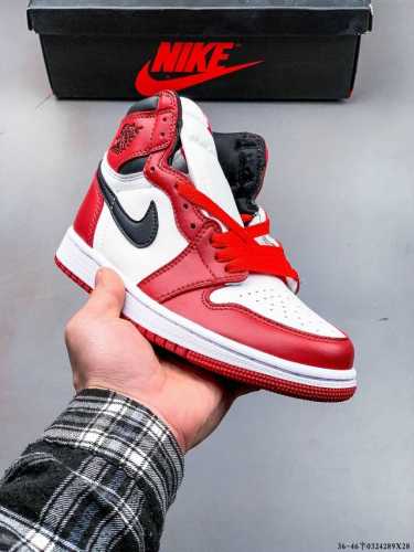 200 头层真标！耐克Nike Air Jordan 1 Aj1乔丹一代高帮复古文化休闲运动篮球鞋 0324289X28