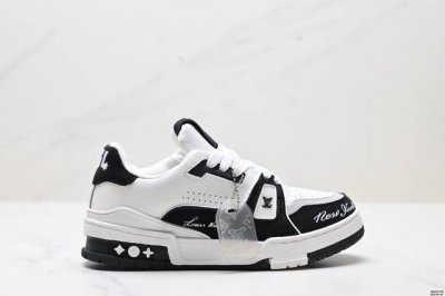 真标全新Lv路易威登Louis Vuitton Trainer Sneaker Low休闲运动文化百搭板鞋 尺码:36-45 Id:Jed212-Fje