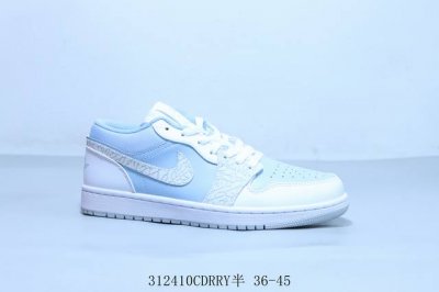 180 乔丹Air Jordan 1 Low Aj1 乔1低帮复古文化休闲运动篮球鞋 白蓝 货号 Ib7692-400 312410Cdrry半 36-45