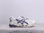 Asics 亚瑟士 原楦数据开发版型，全新原装数据开发人体工程弹性针织鞋面材质，Ortholite X-55鞋垫厚实,弹性十足,肉眼可见足弓支撑，外置后跟稳定片