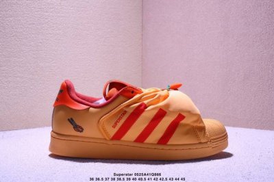 公司级阿迪达斯Adidas Melting Sadness X Superstar 联名款 胡萝卜橙色 贝壳头经典百搭休闲运动板鞋 货号 货号 Id9475 码