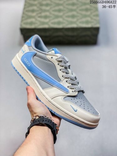 travis Scott X Fragment Design X Jordan Air Jordan 1 Low Og Sp Gucci古驰联名 天蓝灰 多方联