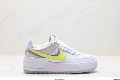 真标耐克Nike Wmns Air Force 1 Shadow全新少女系解构主义设计 马卡龙空军一号轻量增高低帮百搭板鞋 为经典设计注入玩味元素 分层结构、加