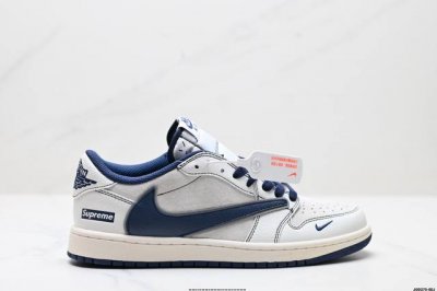 公司级Aj1倒勾Travis Scott X Air Jordan 1 ” Reverse Mocha “ Aj1乔1 Ts 闪电 联名倒钩 低帮文化篮球鞋 完