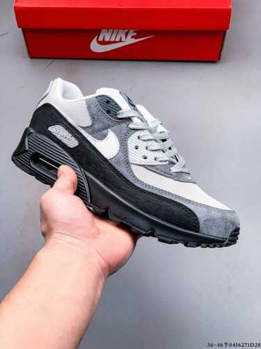 集图 公司级！耐克 Wmns Nike Air Max 90 Oreo 半掌气垫全皮复古运动休闲慢跑鞋 0416271D28