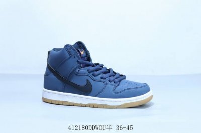 耐克 Nike Sb Dunk Low Pro 复古高帮 休闲运动滑板板鞋 黑蓝 货号 Dd1399-105 412 Ddwou半 36-45
