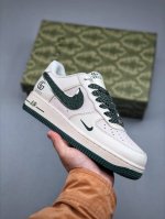 Nike Air Force 1 Low 07 X Gucci 白绿小钩原楦头原纸板 打造纯正低帮空军版型专注外贸渠道 全掌内置蜂窝气垫 原盒配件 原厂中底钢印