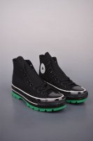 220 Converse Chuck 70 黑绿厚底 王源同款 舒适防滑高帮生活休闲鞋 吸睛撞色设计，灵感安排！ 鞋后跟条惊喜加分，专属印记安排！ Cx发泡鞋
