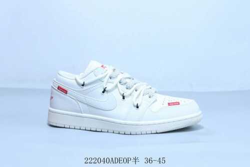 乔丹Air Jordan 1 Low Aj1 乔1低帮复古文化休闲运动篮球鞋绑带 Supreme 2 40Adeop半 36-45