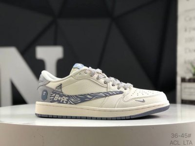 公司级带半码 耐克 Nike Air Jordan 1 Low Og Sp Aj1乔1 低帮潮流缓运动休闲板鞋 Aj1 低帮拼接 完美版型真头层牛皮# 内置缓震