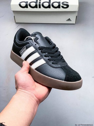 160 阿迪达斯Adidas Neo Vl Court 3.0 三叶草时尚潮流板鞋 T头 绒面麂皮防滑耐磨轻便低帮板鞋 整双鞋以传统的低帮呈现的清新造型 鞋头优