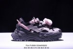 Fila Fusion斐乐潮牌bianco 海盗熊舒适百搭防滑增高低帮生活休闲鞋女款黑粉紫 Xm1224Q222