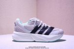 公司级Adidas Lightblaze 舒适防滑 新款阿迪达斯低帮跑步鞋 极致轻盈的Lightweight Upper设计 带来近乎裸足的舒适体验 中底采用尖