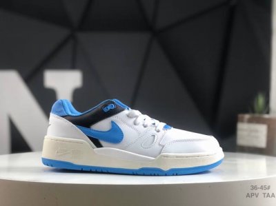 真标带半码耐克Nike Full Force Lo扣篮系列低帮休闲运动滑板板鞋采用软质牛剖皮鞋面材质#正确后跟反口里弧度#原厂中底布正确印刷#鞋垫嵌入缓震乳胶+