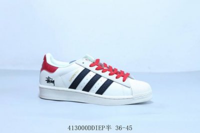 阿迪达斯Adidas三叶草 Originals Superstar 贝壳头系列低帮经典百搭休闲运动板鞋 斯图西 货号 Bz2523 4 00Ddiep半 36-