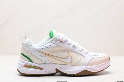 230 真标Nike Air Monarch Iv皮革 日常百搭 減震防滑 低帮生活休闲鞋 采用皮革材质打造鞋面，鞋面结实耐穿，日常也非常好打理，整体配色以白色