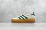 J版 Ad Originals Gazelle Bold 三叶草厚底休闲防滑耐磨低帮板鞋 鞋头出色设计 塑就出众贴合感 稳固的后跟贴合足部曲线设计 软弹舒适 不