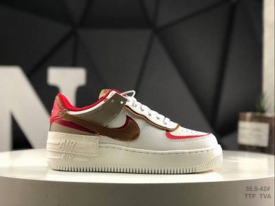 180 真标带半码耐克 Nike Air Force 1 Shadow 轻量增高低帮板鞋“米蓝”双勾解构 空军一号低帮运动休闲板鞋 官方同步 原装级别 原楦头原