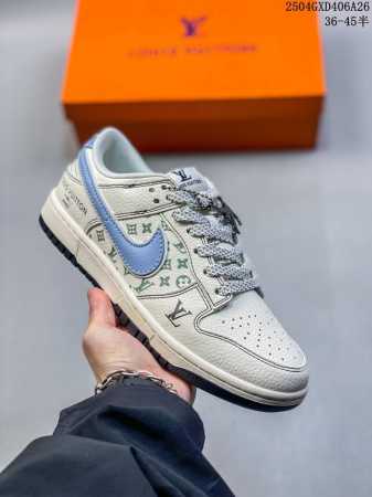 海外爆款限量发售！Nike Sb Dunk Low“ Lv联名 黑线蓝勾” 周年高端定制 低帮休闲板鞋 定制鞋盒 大厂纯原品质出货 超高清洁度 皮料切割干净无任 - 点击图像关闭